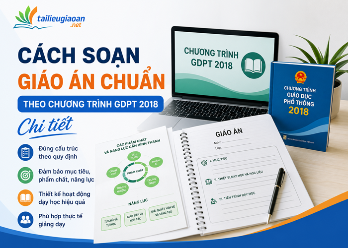 Cách soạn giáo án chuẩn theo Chương trình GDPT 2018 chi tiết